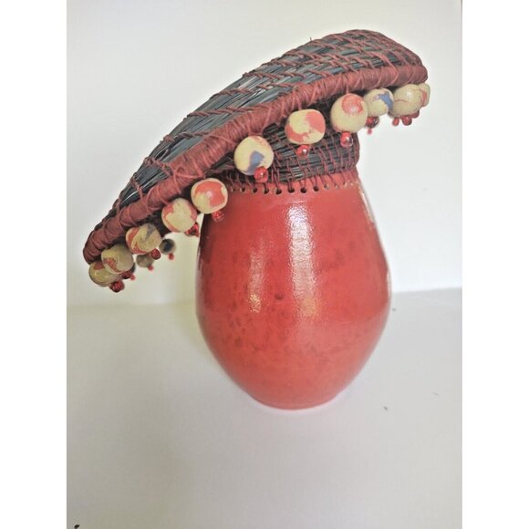 Artistic Stoneware Pin Needle Basket on Stoneware Jenny Wolpert Canadian Artist - Picture 7 of 12